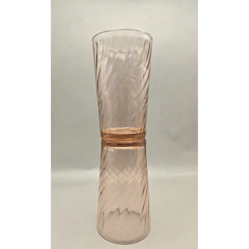 2 Vintage 60's Swirl Rosaline Tumblers 4.75